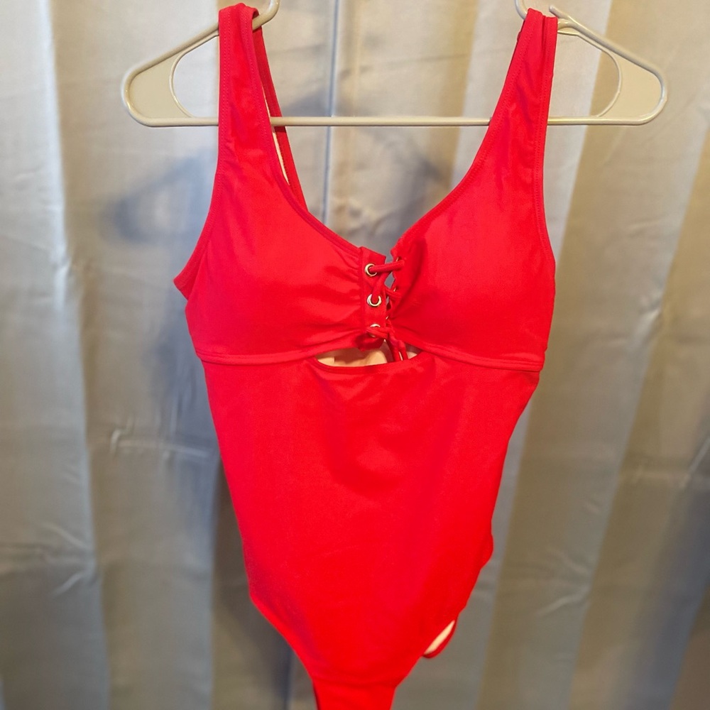 Vibrant Red women One Piece Swimsuit… Tummy control swimsuit shapewear
